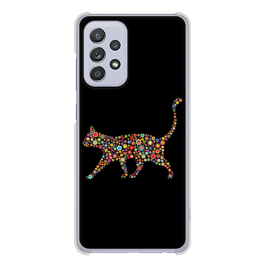 Galaxy A52 5G SC-53B 406 カラフルキャット ハードケース 背面印刷