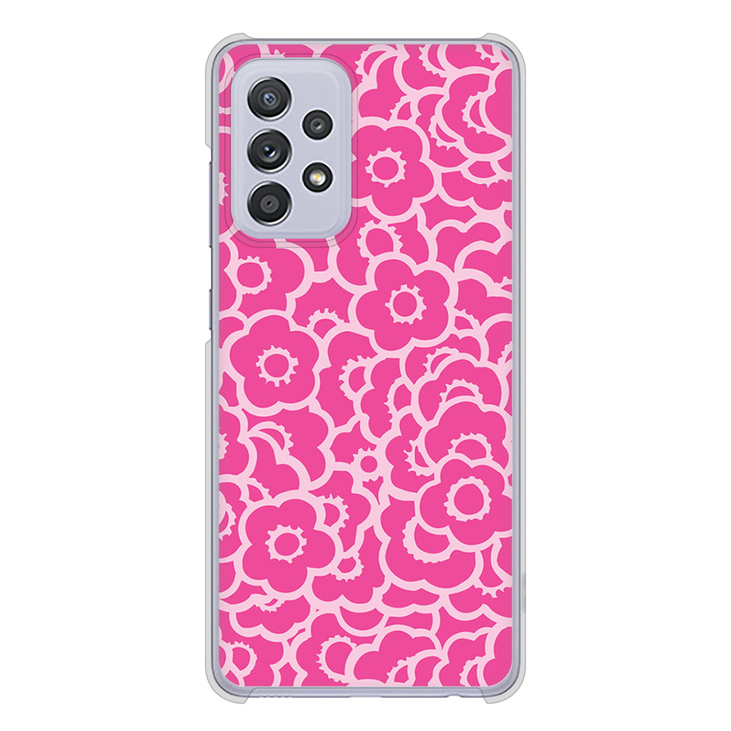 Galaxy A52 5G SC-53B 716 ピンクフラワー ハードケース 背面印刷