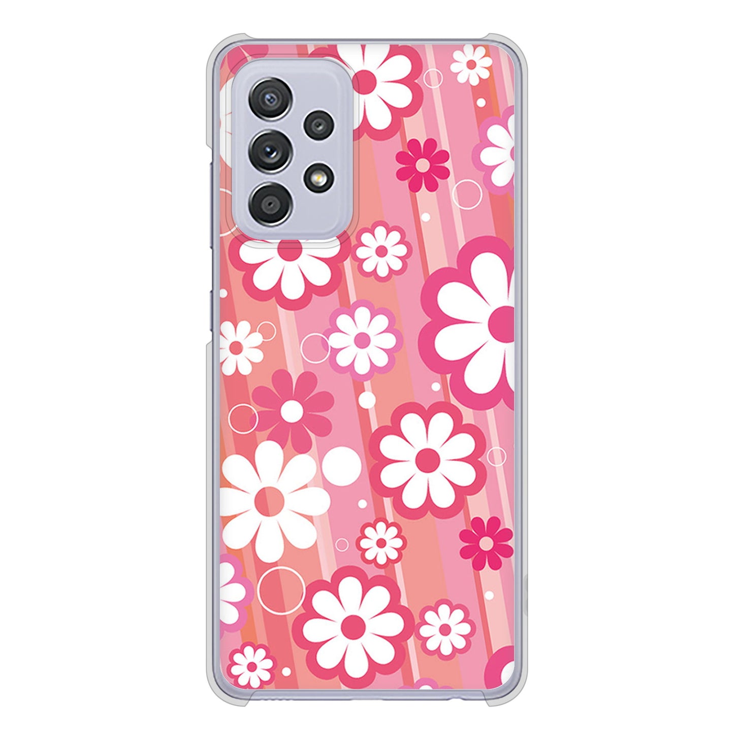 Galaxy A52 5G SC-53B 751 マーガレット（ピンク系） ハードケース 背面印刷