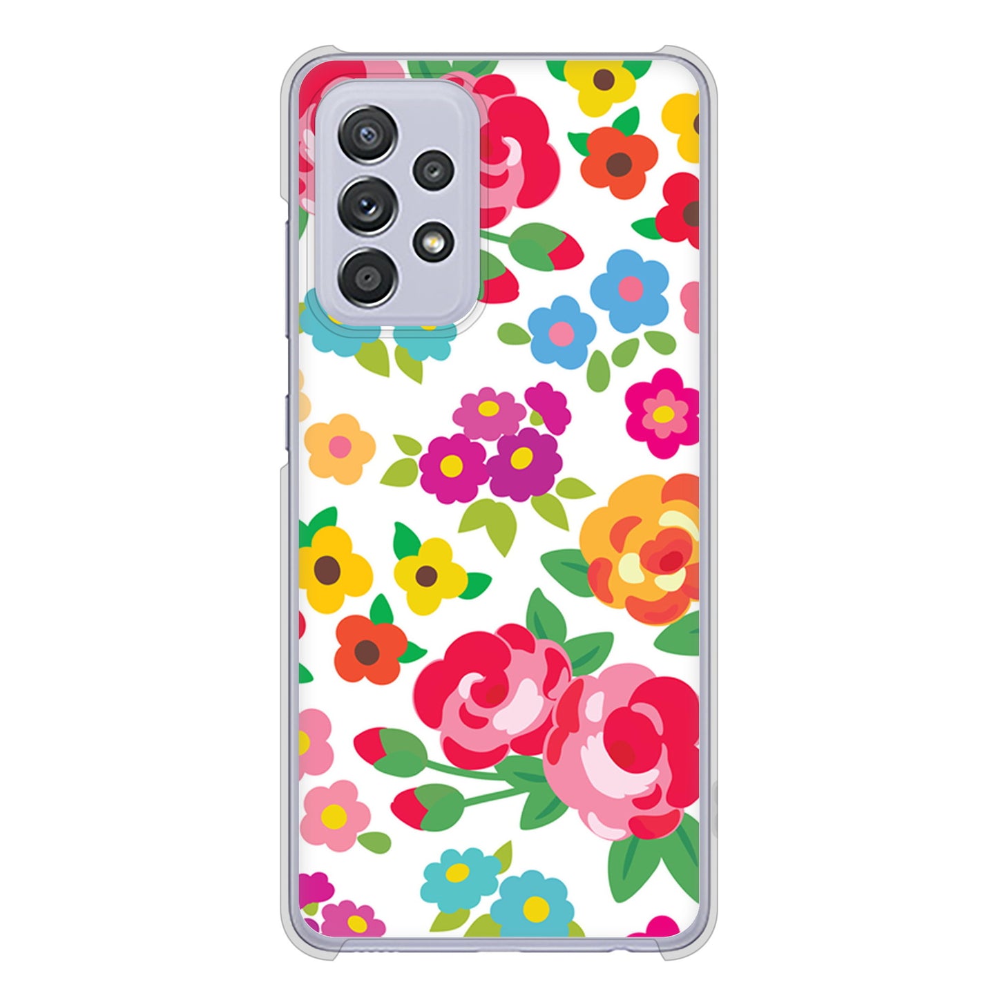 Galaxy A52 5G SC-53B 776 5月のフラワーガーデン ハードケース 背面印刷