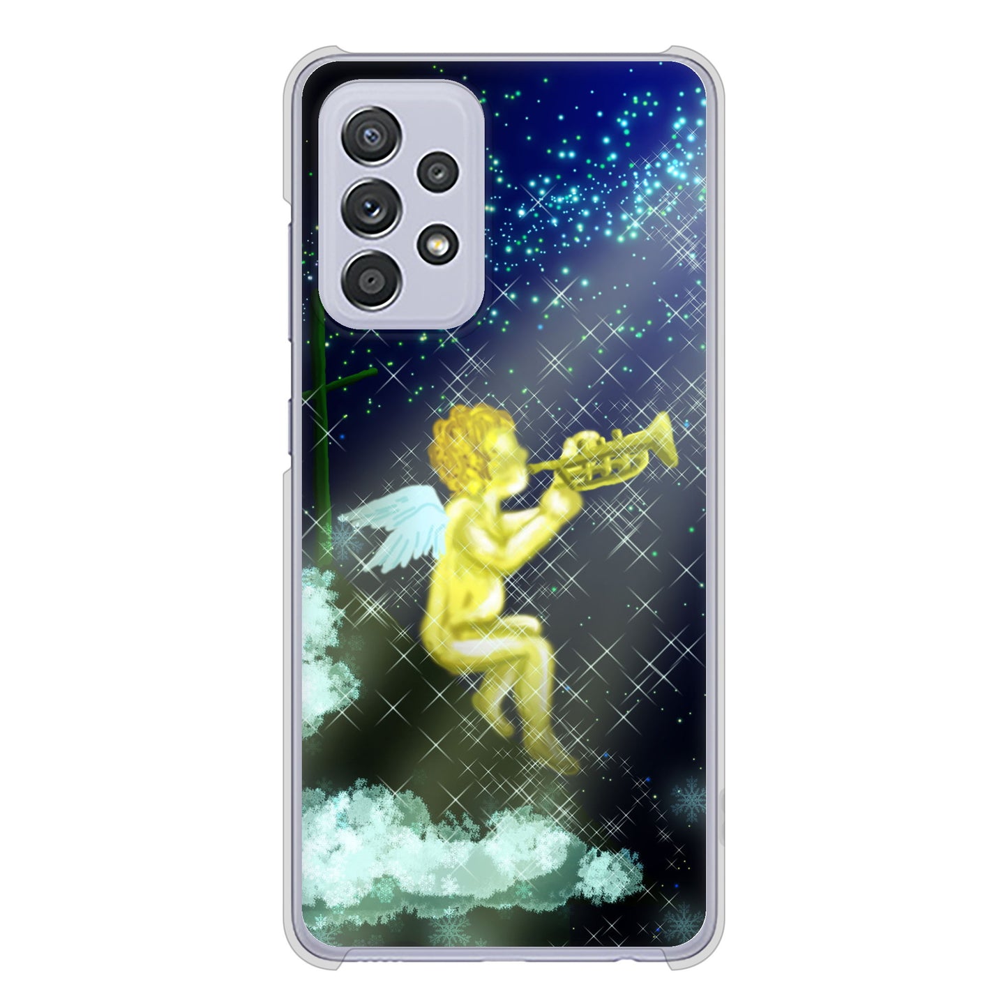 Galaxy A52 5G SC-53B 1248 天使の演奏 ハードケース 背面印刷