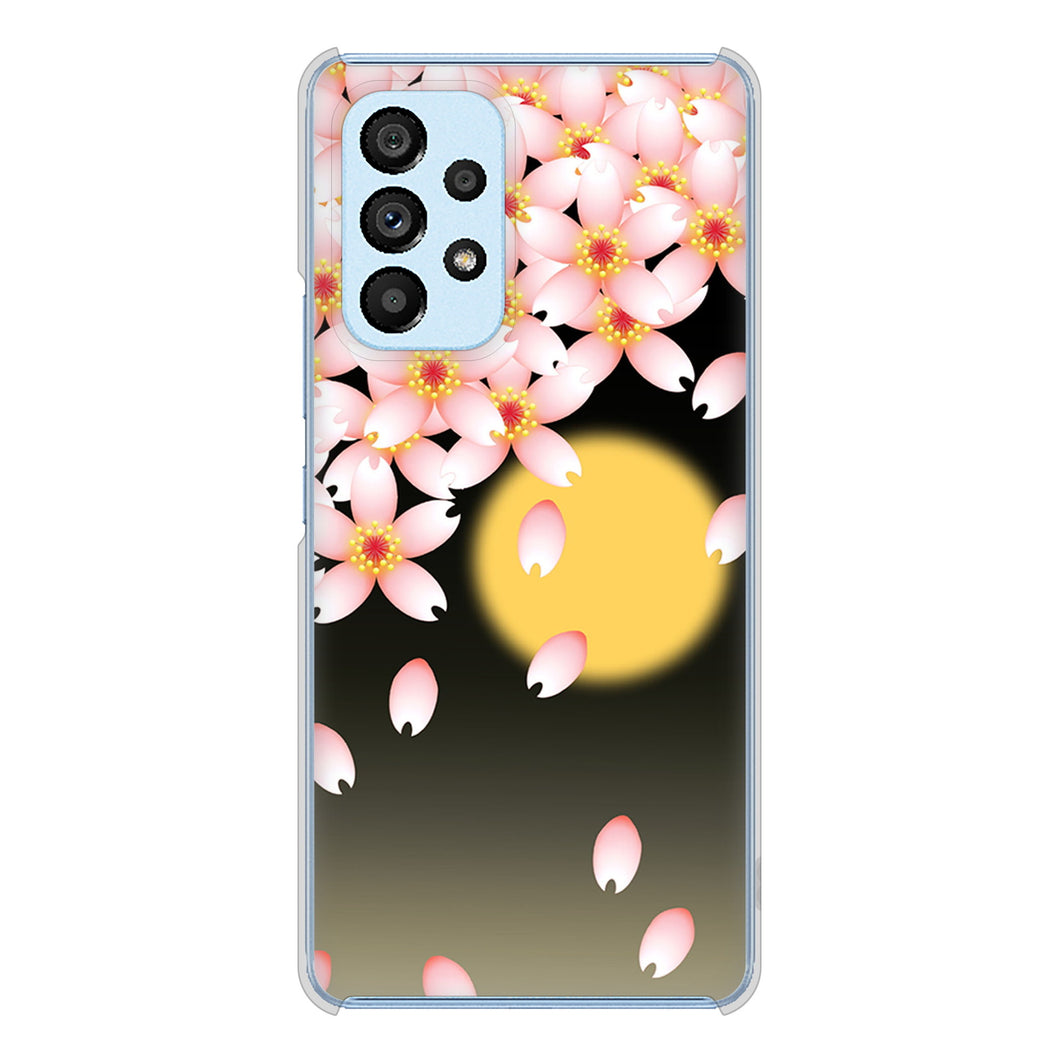 Galaxy A53 5G SC-53C docomo 136 満月と夜桜 ハードケース 背面印刷