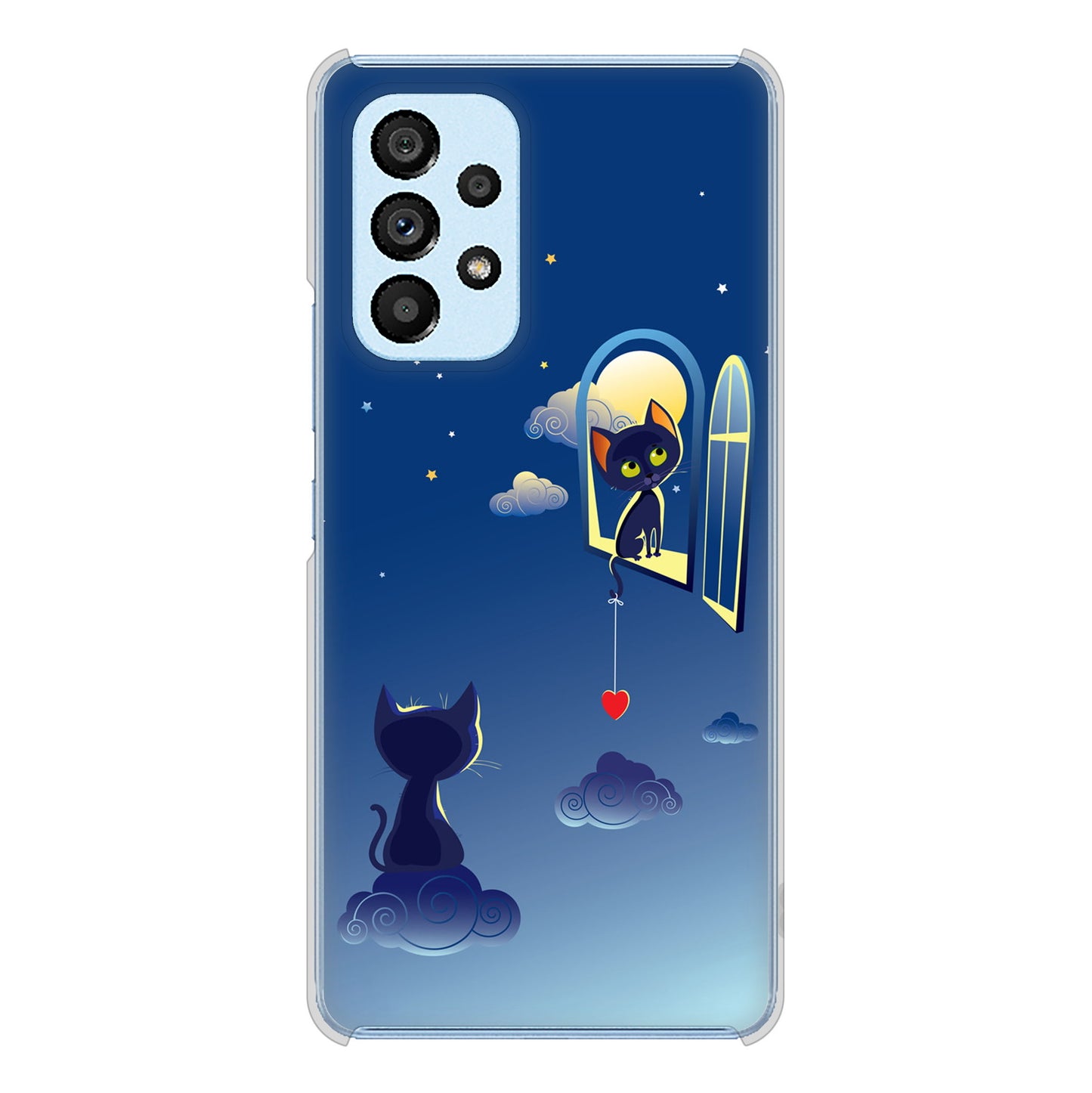 Galaxy A53 5G SC-53C docomo 夜とネコ ハードケース 背面印刷