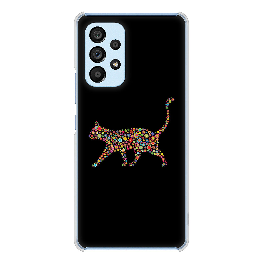 Galaxy A53 5G SC-53C docomo 406 カラフルキャット ハードケース 背面印刷