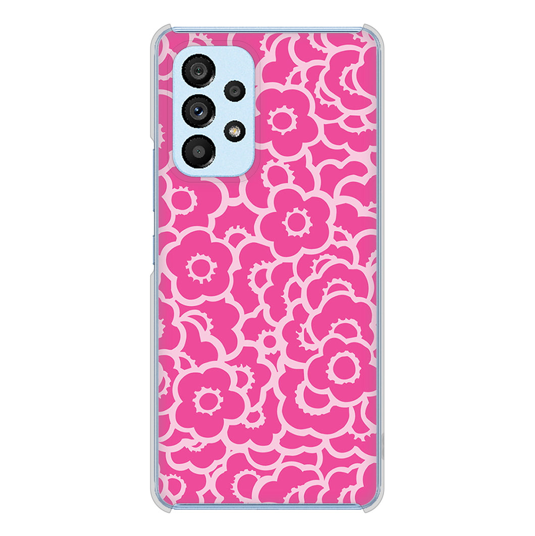 Galaxy A53 5G SC-53C docomo 716 ピンクフラワー ハードケース 背面印刷
