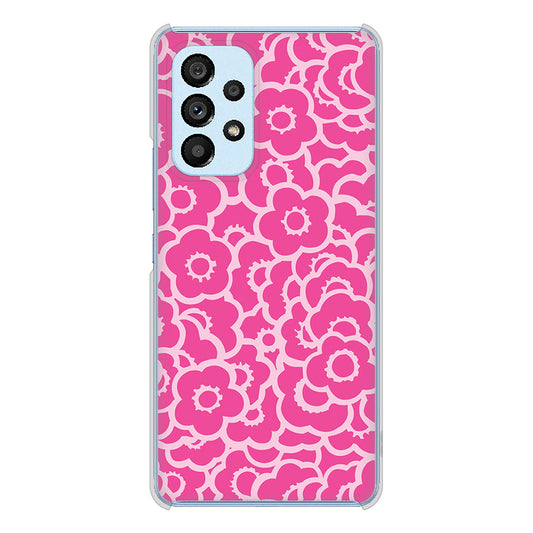 Galaxy A53 5G SC-53C docomo 716 ピンクフラワー ハードケース 背面印刷