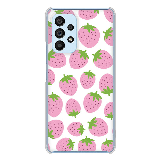Galaxy A53 5G SC-53C docomo 小さいイチゴ模様 ハードケース 背面印刷