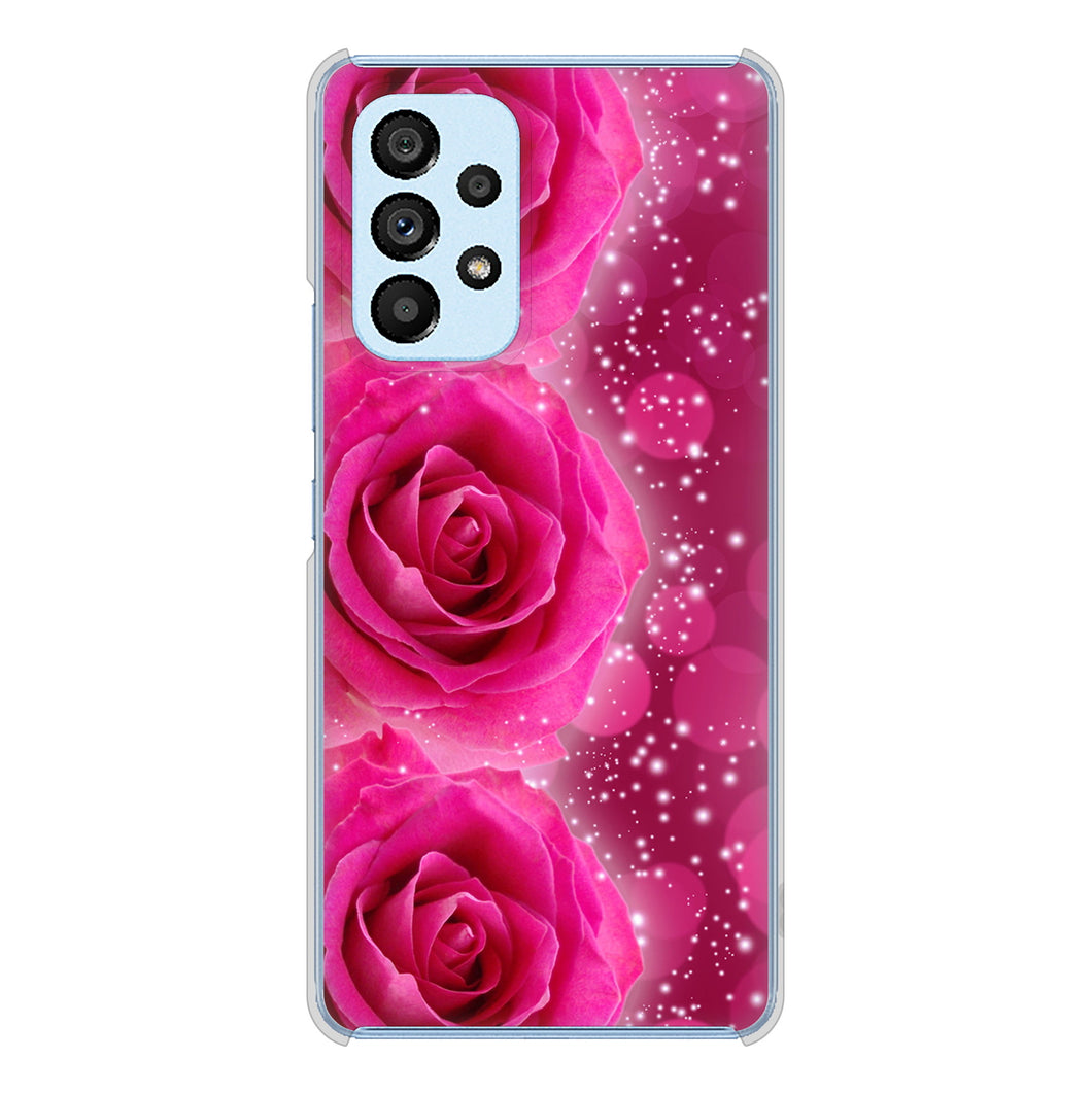 Galaxy A53 5G SC-53C docomo VA815 3連のバラ ハードケース 背面印刷