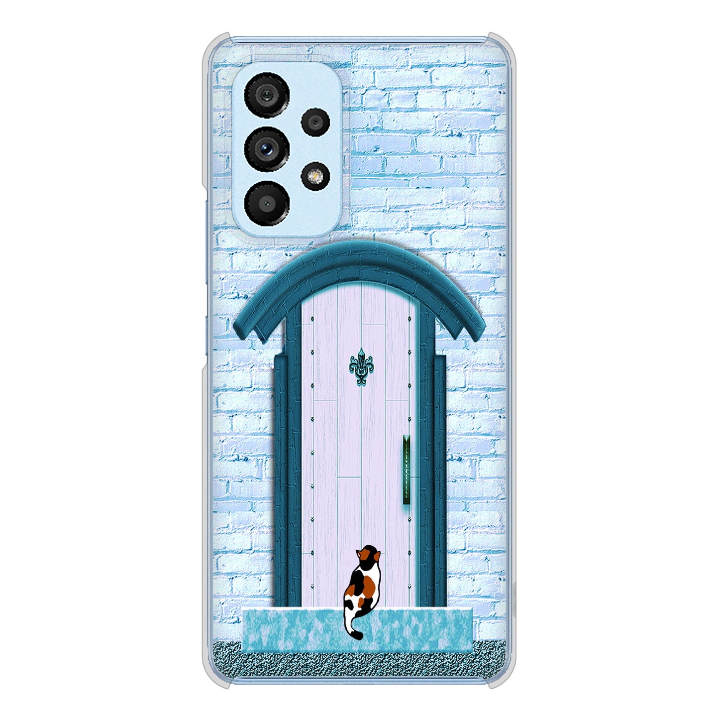 Galaxy A53 5G SC-53C docomo 猫とドア ハードケース 背面印刷