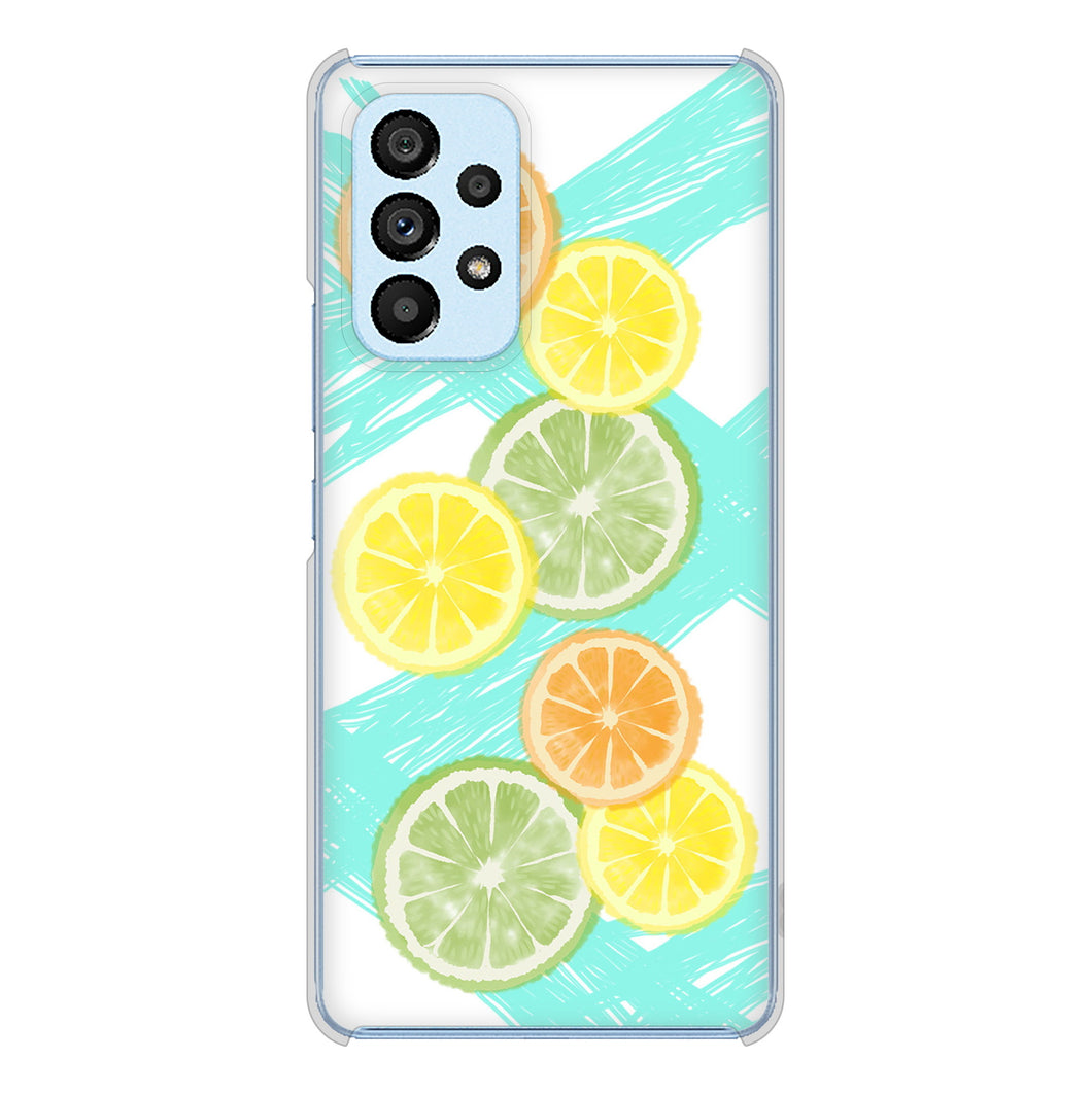 Galaxy A53 5G SC-53C docomo YJ183 オレンジライム ハードケース 背面印刷