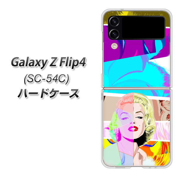 Galaxy Z Flip4 SC-54C docomo 高画質仕上げ 背面印刷 ハードケース【YJ210 マリリンモンローデザイン（C）】