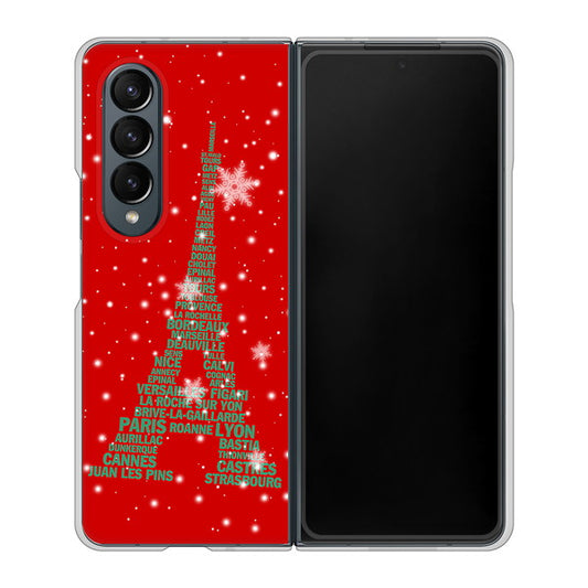 Galaxy Z Fold4 SC-55C docomo 527 エッフェル塔red-gr ハードケース 背面印刷