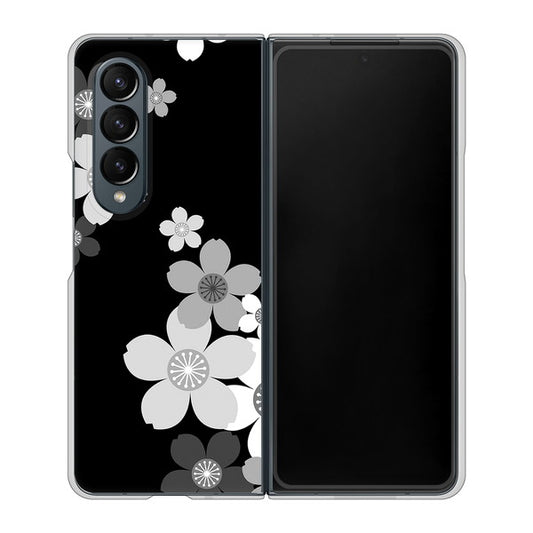 Galaxy Z Fold4 SC-55C docomo 1334 桜のフレーム ハードケース 背面印刷