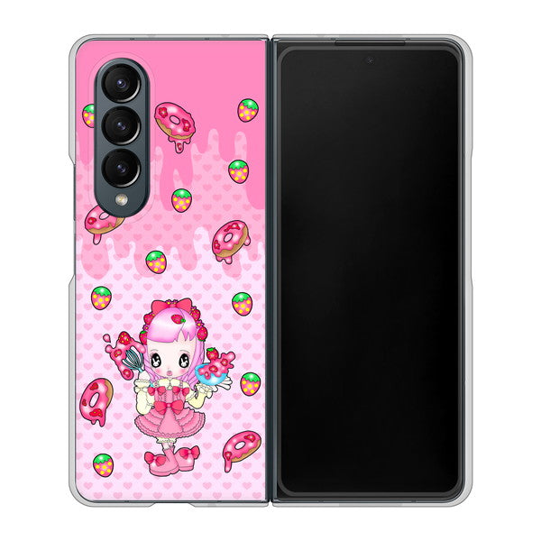 Galaxy Z Fold4 SC-55C docomo AG816 ストロベリードーナツ（水玉ピンク） ハードケース 背面印刷