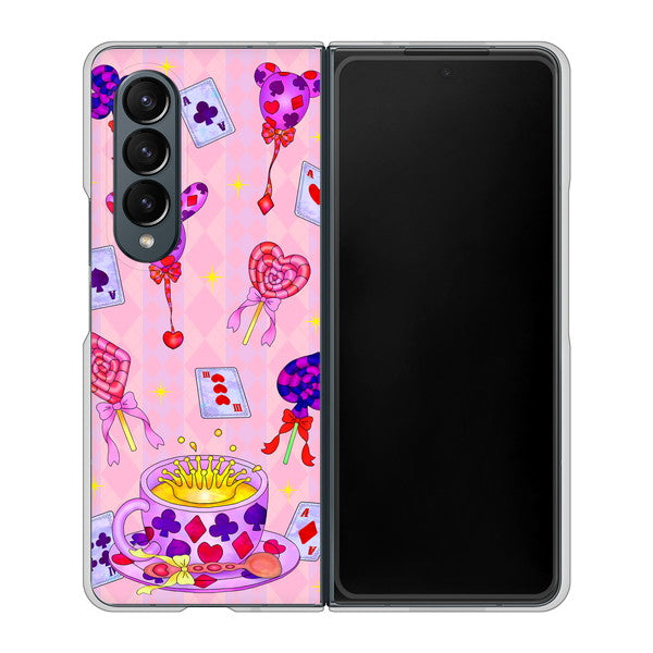 Galaxy Z Fold4 SC-55C docomo AG817 トランプティー（ピンク） ハードケース 背面印刷