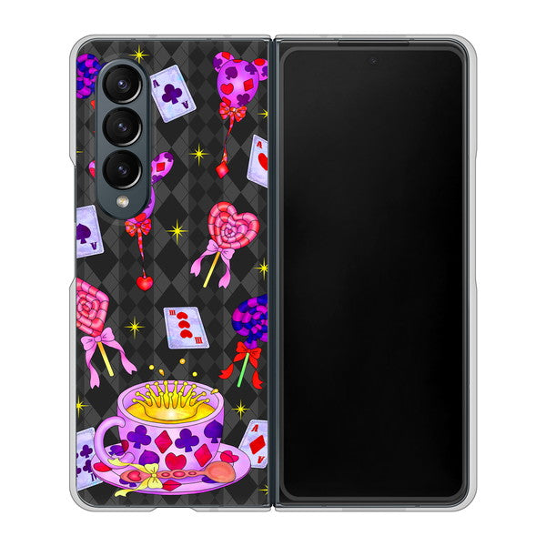 Galaxy Z Fold4 SC-55C docomo AG818 トランプティー（黒） ハードケース 背面印刷
