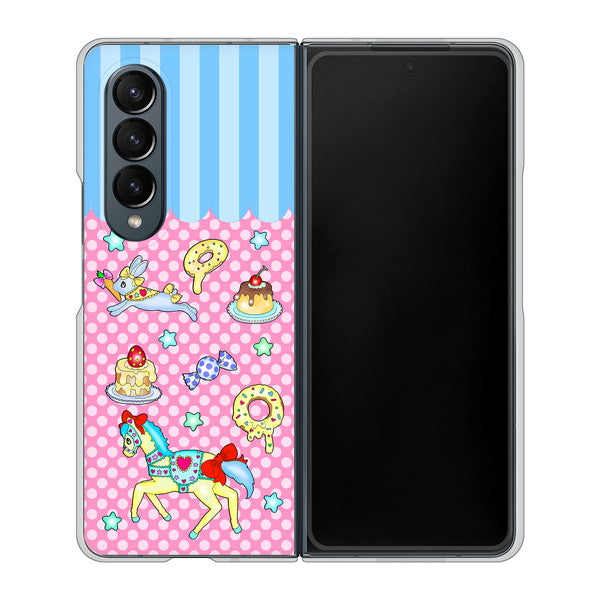 Galaxy Z Fold4 SC-55C docomo AG827 メリーゴーランド（ピンク） ハードケース 背面印刷