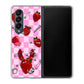 Galaxy Z Fold4 SC-55C docomo 高画質仕上げ 背面印刷 ハードケース【AG832 苺パンク（ピンク）】