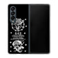 Galaxy Z Fold4 SC-55C docomo 高画質仕上げ 背面印刷 ハードケース【AG839 苺風雷神（黒）】
