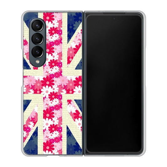 Galaxy Z Fold4 SC-55C docomo EK894 ユニオンジャックフラワー ハードケース 背面印刷