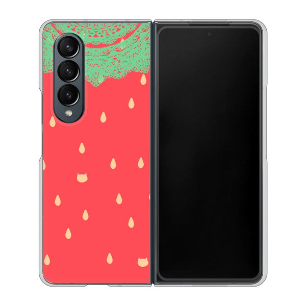 Galaxy Z Fold4 SC-55C docomo MI800 strawberry ストロベリー ハードケース 背面印刷