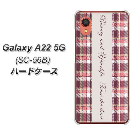 Galaxy A22 5G SC-56B docomo 518 チェック柄besuty ハードケース 背面印刷