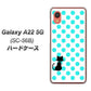 Galaxy A22 5G SC-56B docomo 高画質仕上げ 背面印刷 ハードケース【EK809 ネコとシンプル ライトブルー】