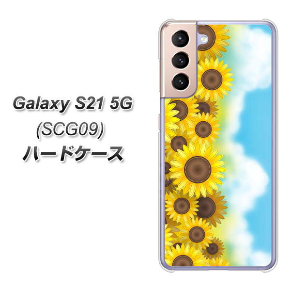 Galaxy S21 5G SCG09 au 148 ひまわり畑 ハードケース 背面印刷