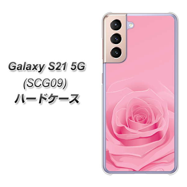 Galaxy S21 5G SCG09 au 401 ピンクのバラ ハードケース 背面印刷