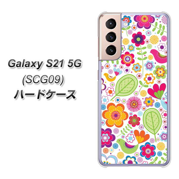 Galaxy S21 5G SCG09 au 477 幸せな絵 ハードケース 背面印刷