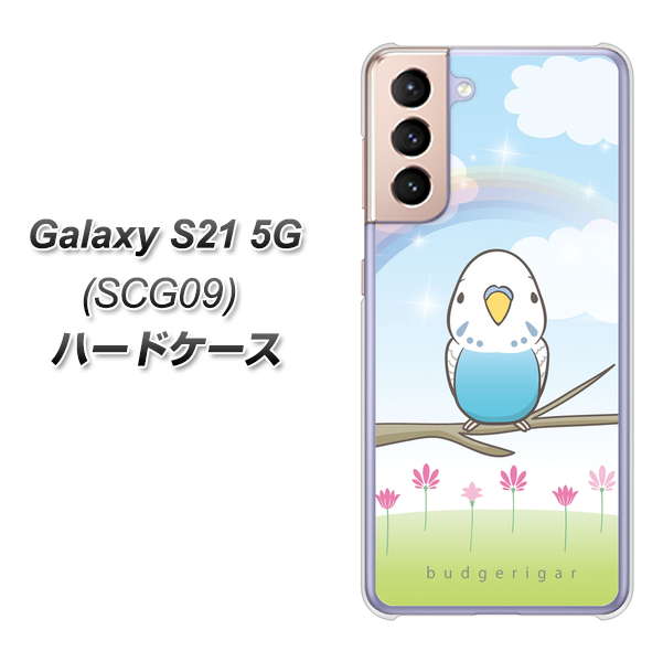 Galaxy S21 5G SCG09 au SC839 セキセイインコ ブルー ハードケース 背面印刷