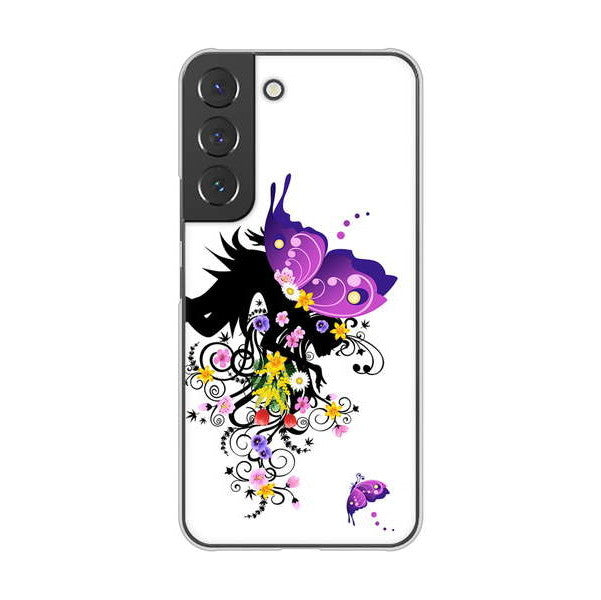 Galaxy S22 SCG13 au バタフライ ハードケース 背面印刷