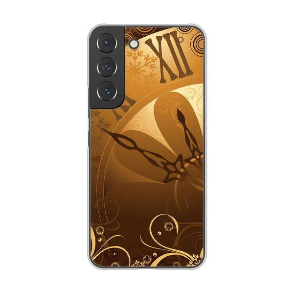 Galaxy S22 SCG13 au 185 時を刻む針 ハードケース 背面印刷