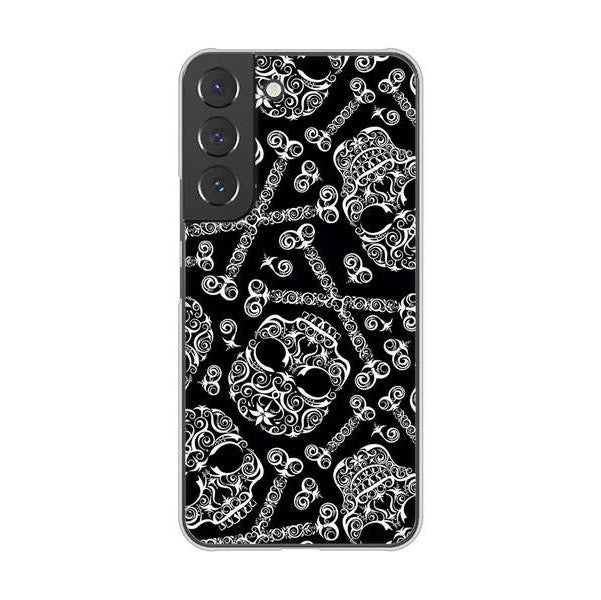 Galaxy S22 SCG13 au 363 ドクロの刺青 ハードケース 背面印刷