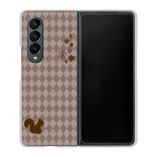 Galaxy Z Fold4 SCG16 au 高画質仕上げ 背面印刷 ハードケース【515 リス】