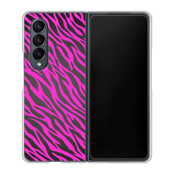 Galaxy Z Fold4 SCG16 au 1058 デザインゼブラ（PU） ハードケース 背面印刷