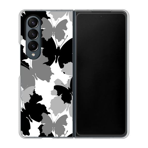 Galaxy Z Fold4 SCG16 au 1336 夜の蝶 ハードケース 背面印刷