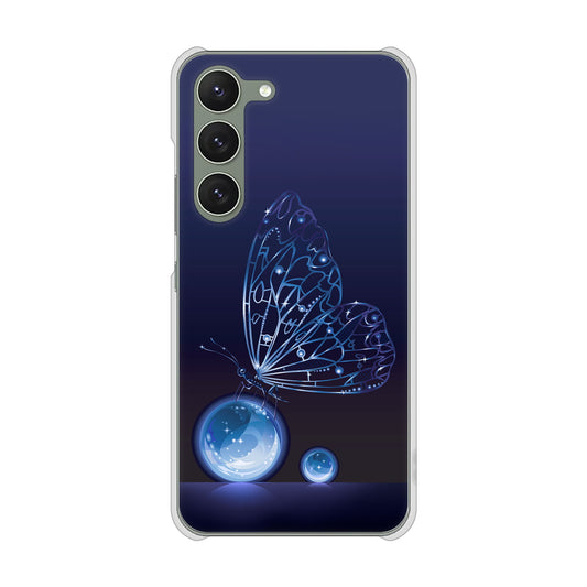 Galaxy S23 SCG19 au 高画質仕上げ 背面印刷 ハードケース バタフライ
