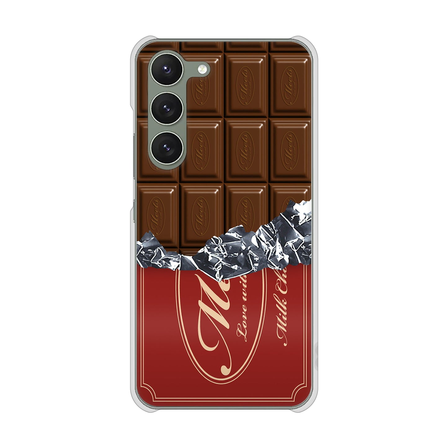 Galaxy S23 SCG19 au 高画質仕上げ 背面印刷 ハードケース 板チョコ