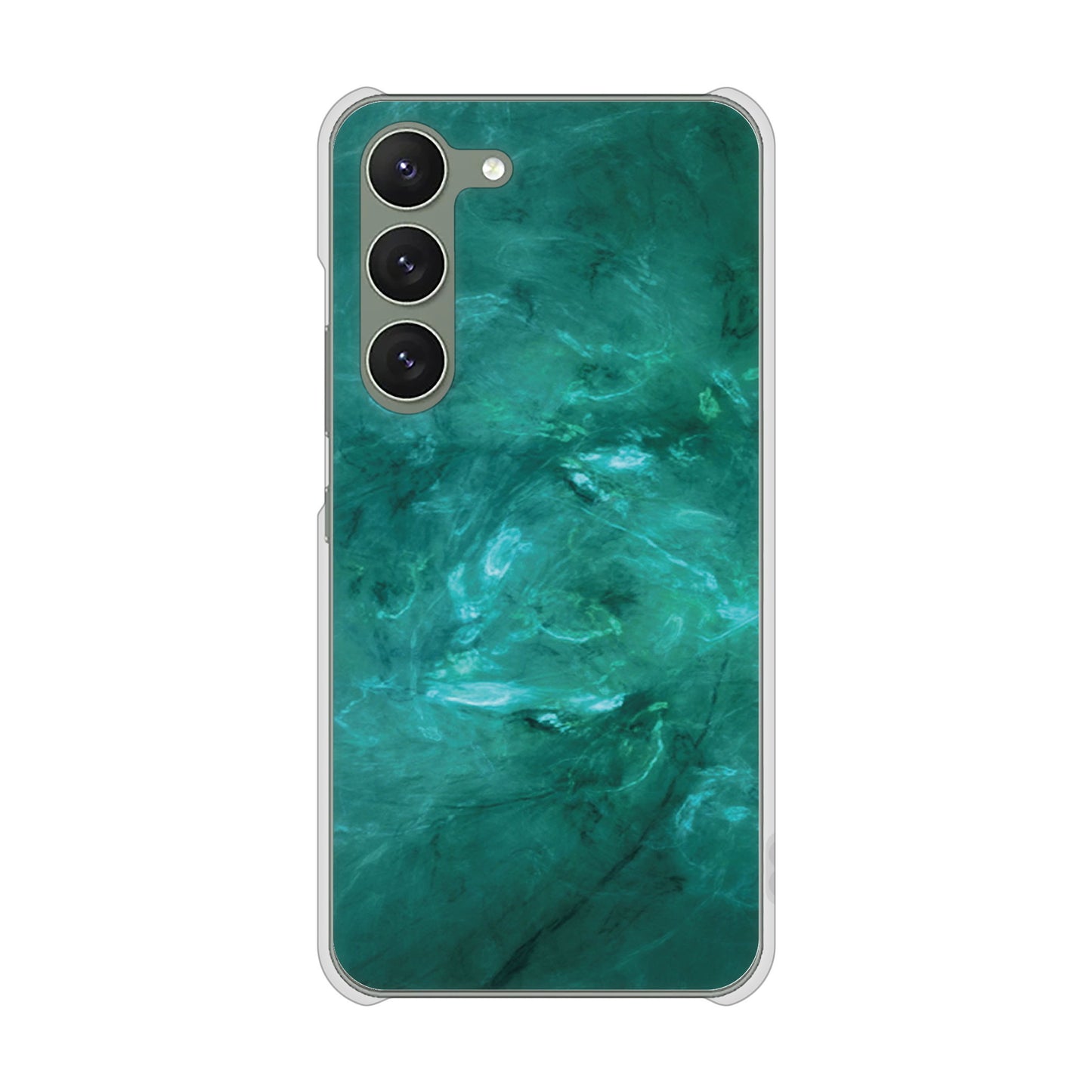 Galaxy S23 SCG19 au 高画質仕上げ 背面印刷 ハードケース 大理石BK