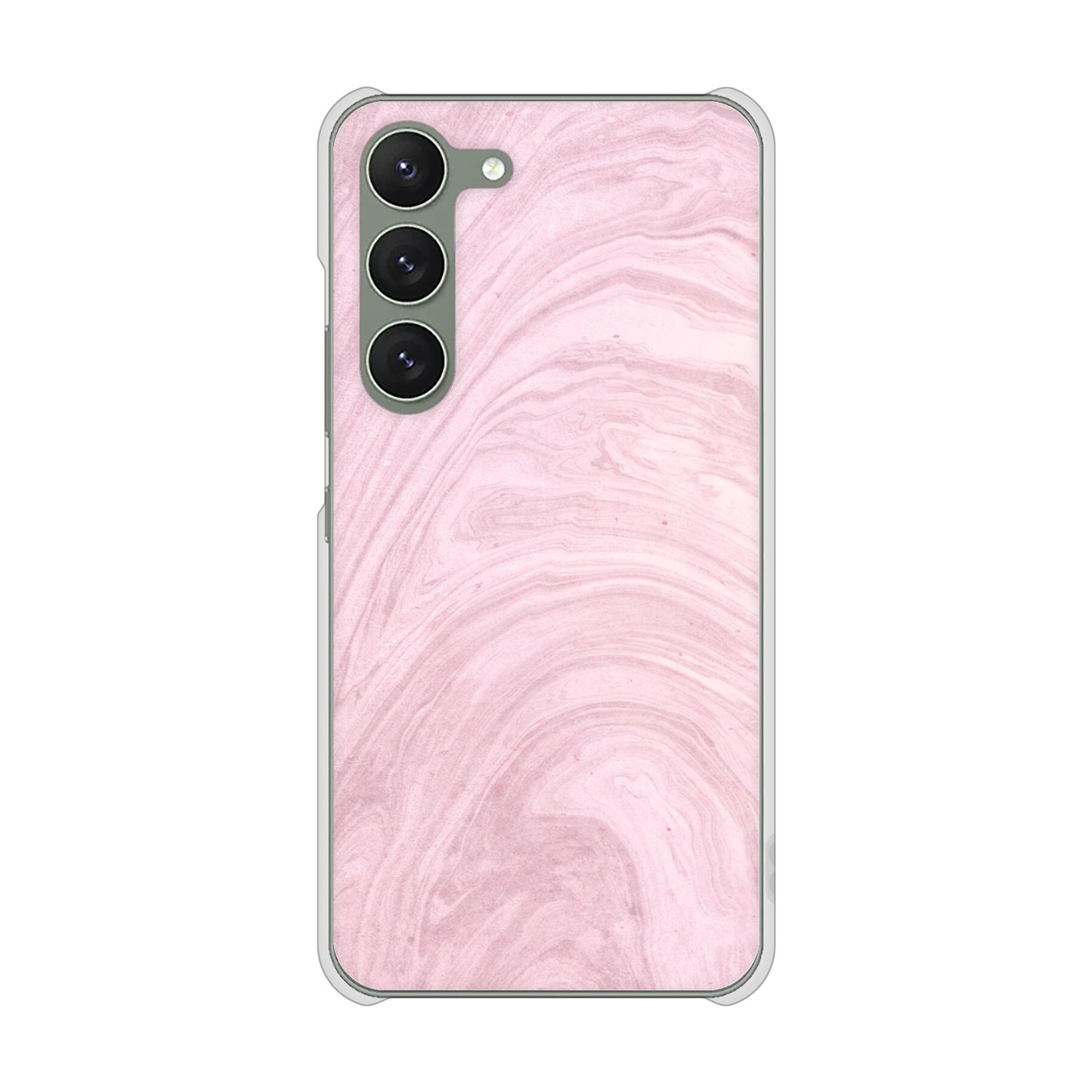 Galaxy S23 SCG19 au 高画質仕上げ 背面印刷 ハードケース 大理石BK