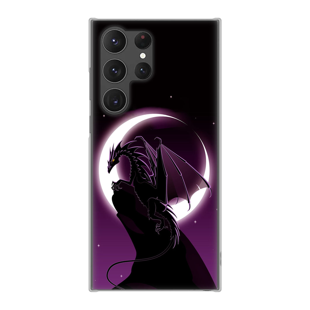 Galaxy S23 Ultra SCG20 au 037 三日月とドラゴン ハードケース 背面印刷