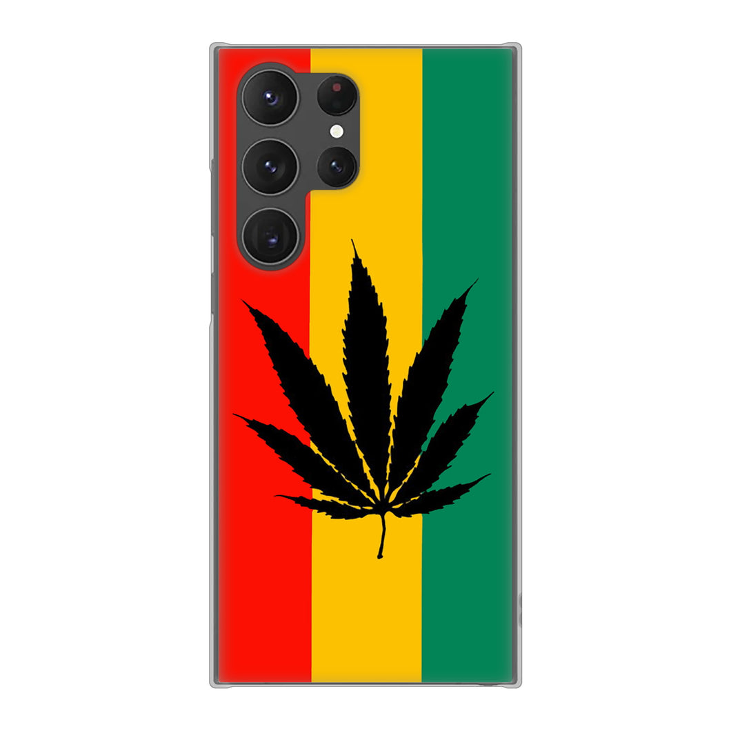 Galaxy S23 Ultra SCG20 au 083 大麻ラスタカラー ハードケース 背面印刷
