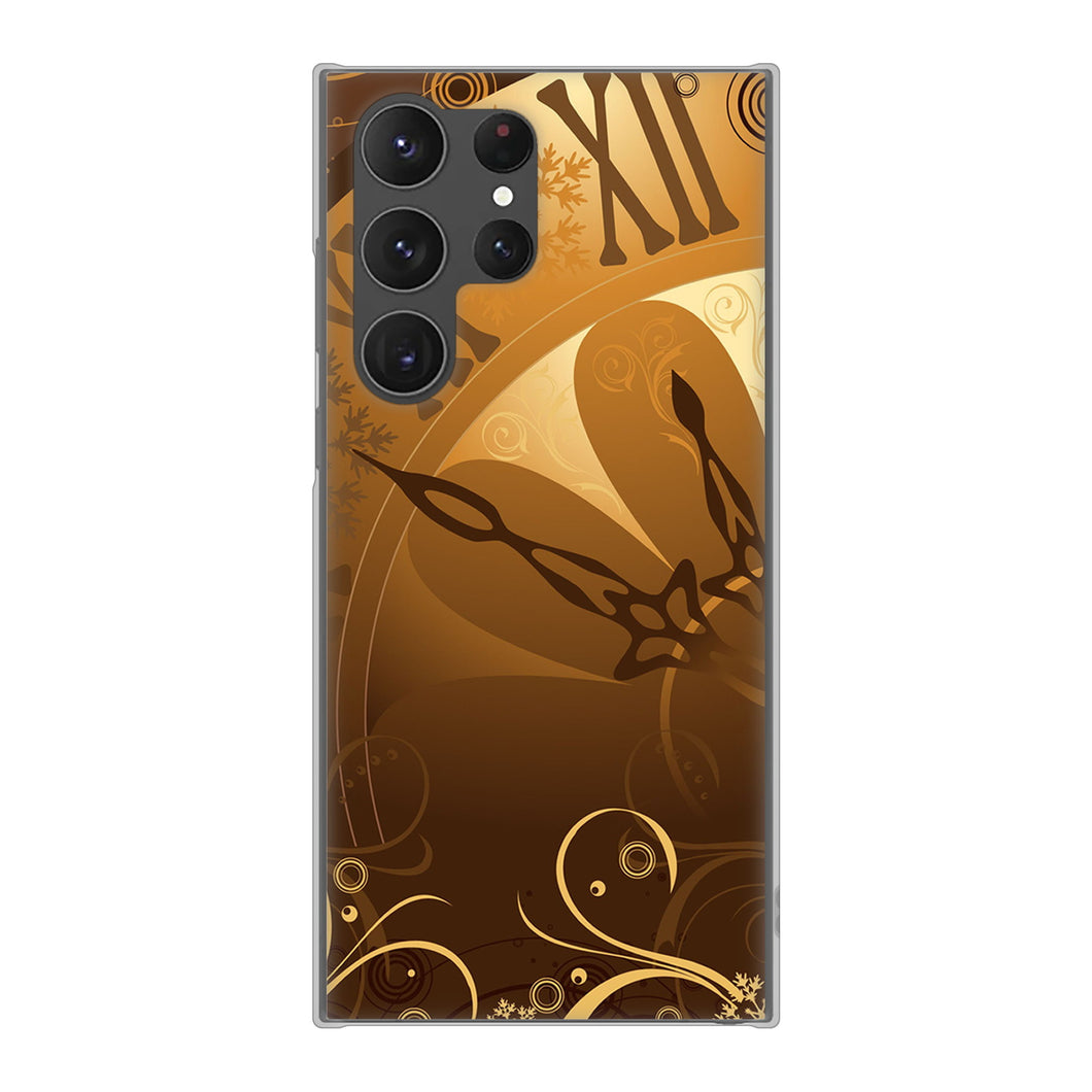 Galaxy S23 Ultra SCG20 au 185 時を刻む針 ハードケース 背面印刷