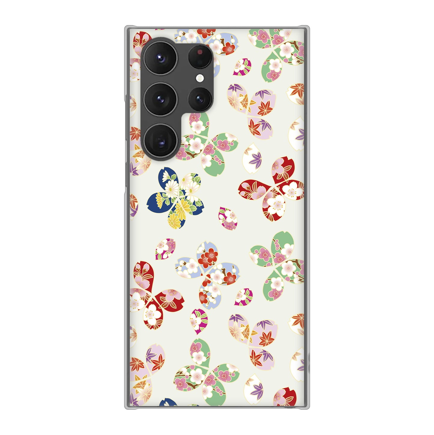 Galaxy S23 Ultra SCG20 au 和花柄 ハードケース 背面印刷