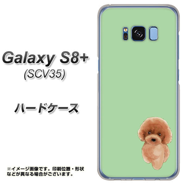 Galaxy S8+ SCV35 au YJ052 トイプードルレッド（ グリーン） ハードケース 背面印刷