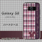 Galaxy S8 SCV36 au 519 チェック柄にリス ハードケース 背面印刷