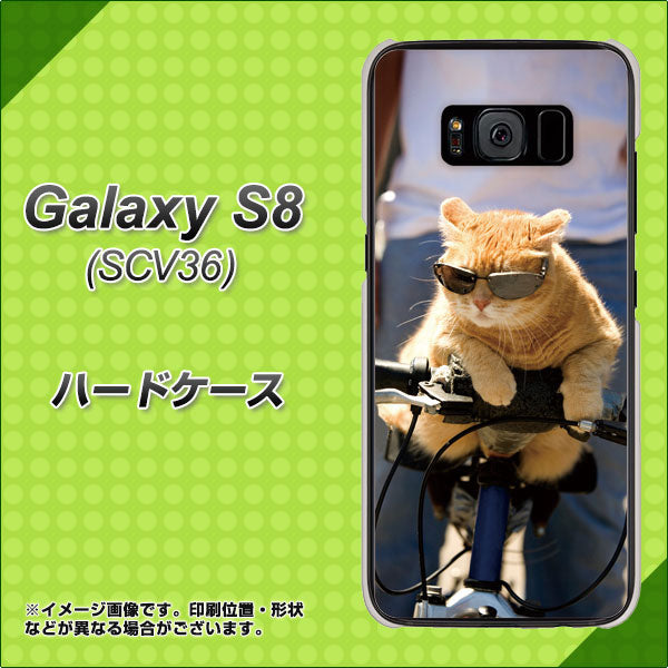Galaxy S8 SCV36 au 595 にゃんとサイクル ハードケース 背面印刷