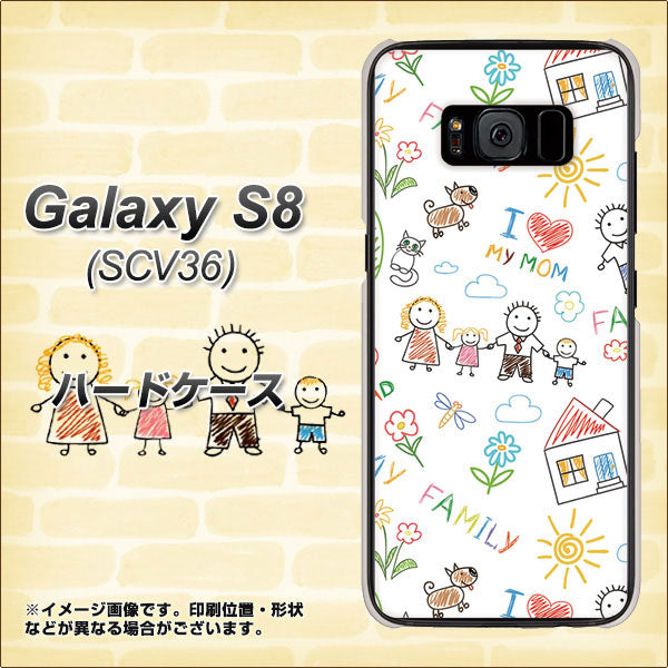 Galaxy S8 SCV36 au 709 ファミリー ハードケース 背面印刷