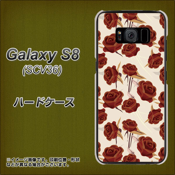 Galaxy S8 SCV36 au 1157 クラシックローズ ハードケース 背面印刷